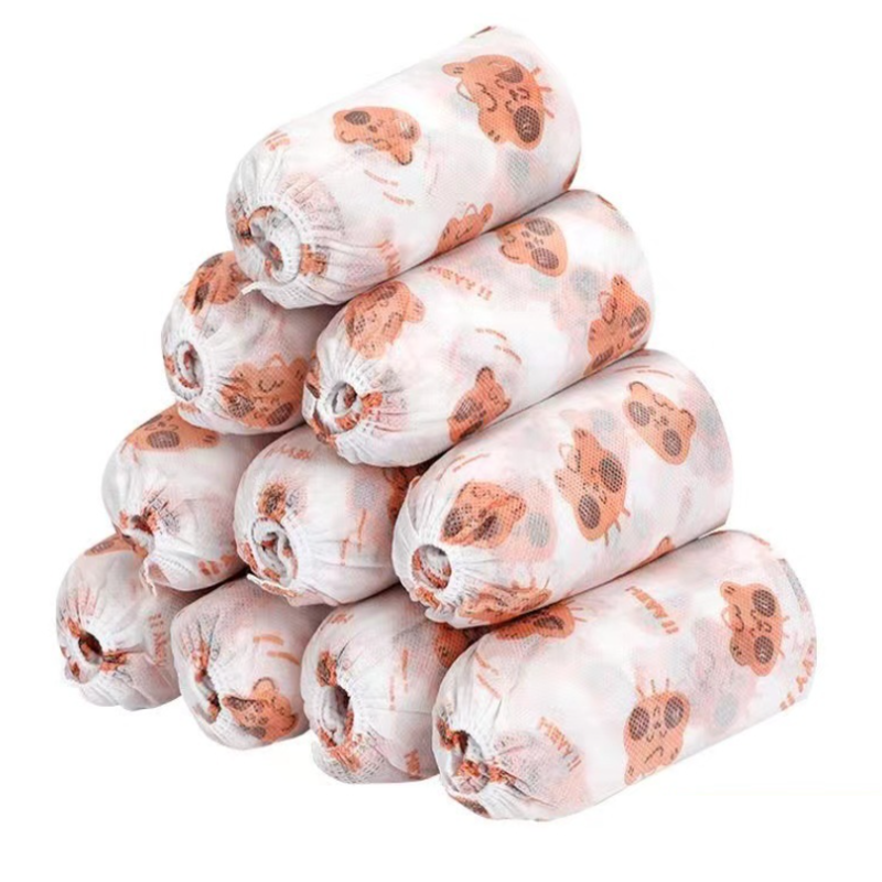 Set 25 Túi Vải Dùng Để Bao Bọc Giày Tránh Bụi Bẩn Có Hình Họa Tiết Gấu