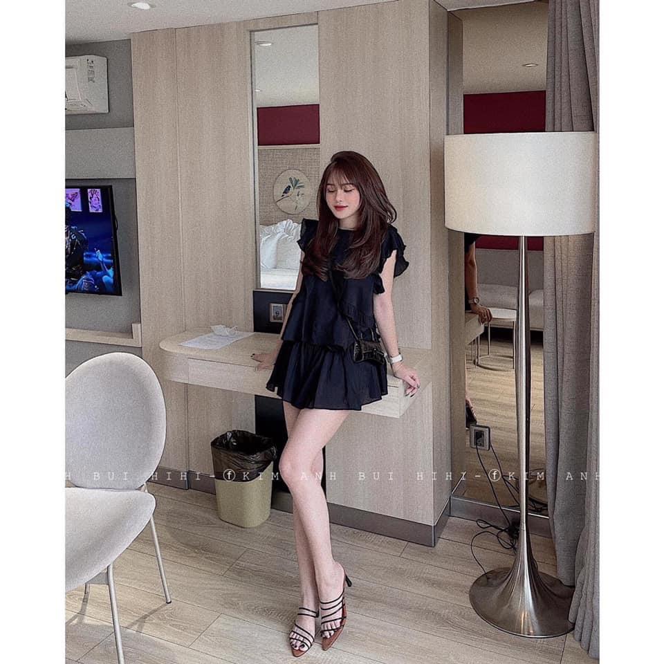 BỘ ĐŨI BÈO VAI QUẦN SOOC VÁY CHO NỮ