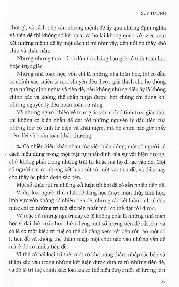 Pensées - Suy Tưởng