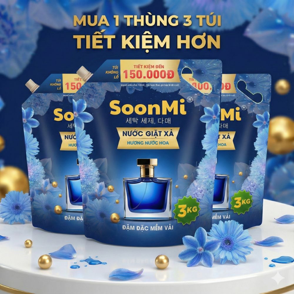 Giá sỉ đại lý nguyên thùng Soonmi nước giặt, giặt xả, nước xả, lau sàn, rửa chén, tây toilet - hàng chính hãng