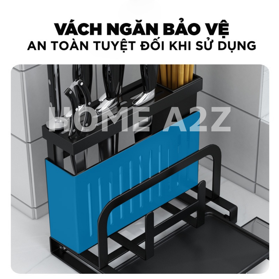 Giá Để Dao Thớt Đa Năng Nhà Bếp Thép Carbon Cao Cấp, Kệ Để Đồ Dùng Nhà Bếp Tiện Lợi