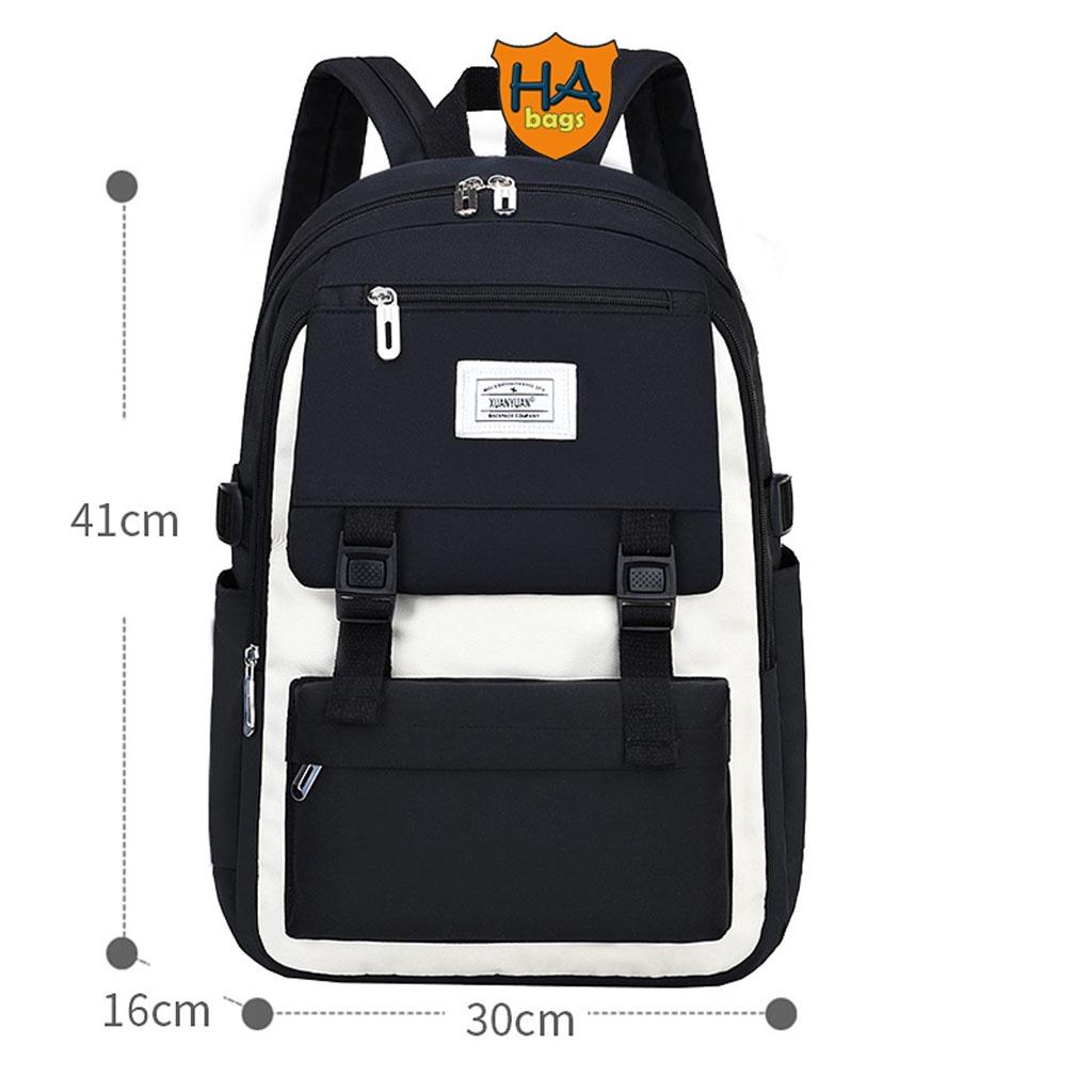 Balo học sinh tiểu học HA1030 cho học sinh lớp 4, 5, 6, kích thước 41x30x16cm