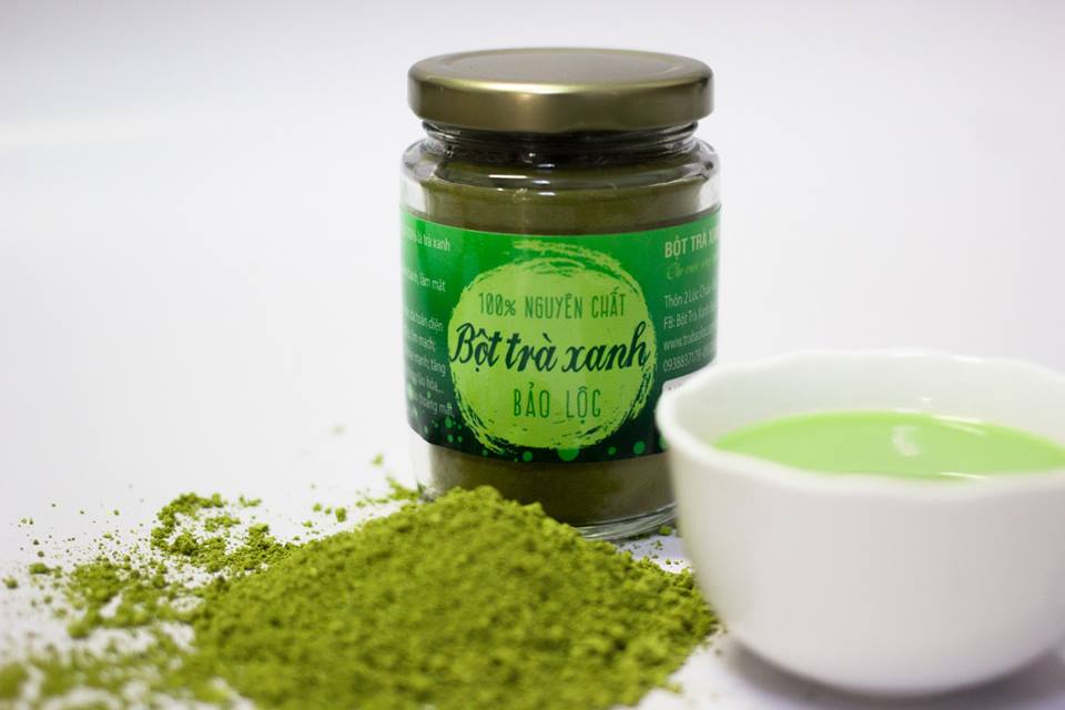 Matcha Nguyên Chất Bảo Lộc Vũ Gia + Tặng Bộ Đắp Mặt Nạ Cao Cấp