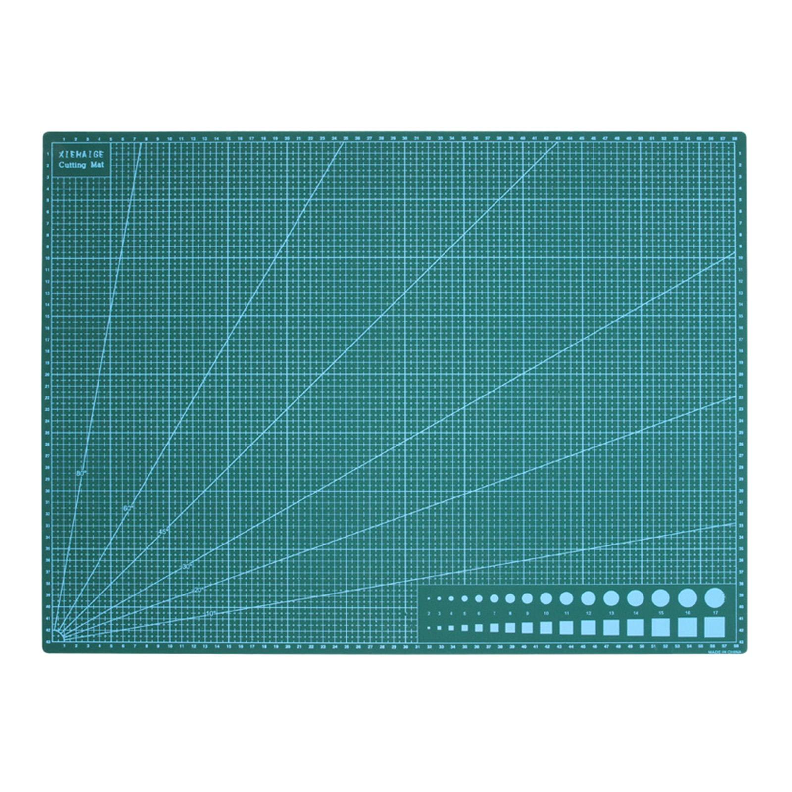 2-3pack A1/A2/A3/A4 Cutting Mat Rotary Cutter Knife Printed Grid Craft green