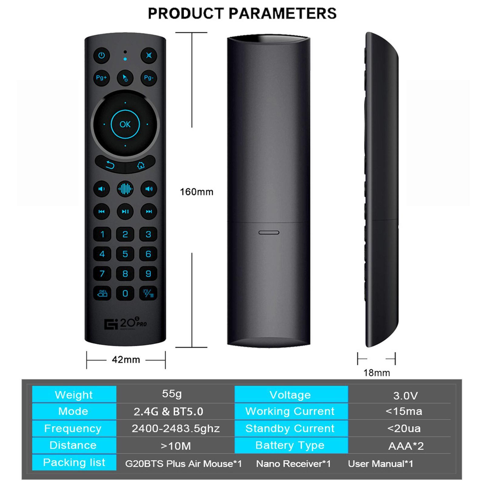 Wireless Voice Backlit IR Learning Remote Control for Android TV