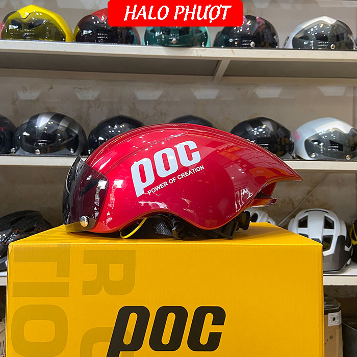 Nón POC P01 mẫu mới khóa nam châm, tặng bộ lót, túi đựng nón