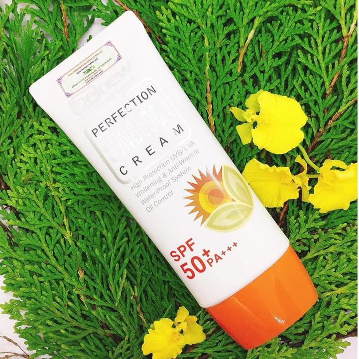 Kem Chống Nắng Hàn Quốc BENEW trắng da, lên tone Perfection Sunblock 50ml - SPF 50 PA+++