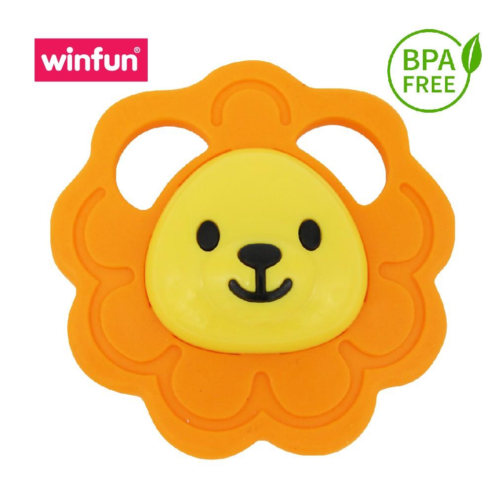 Gặm nướu mềm hình sư tử BPA Free an toàn cho bé - Winfun 0164 - Đồ chơi cho bé sơ sinh tới 1 tuổi tập cầm, gặm, cắn