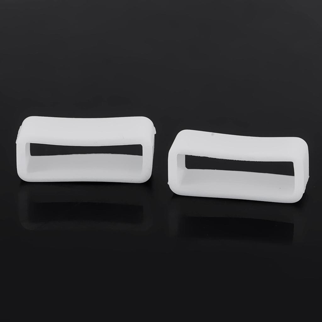 2X 5PCS rubber belt ring rubber belt ring watch accessories 22mm White