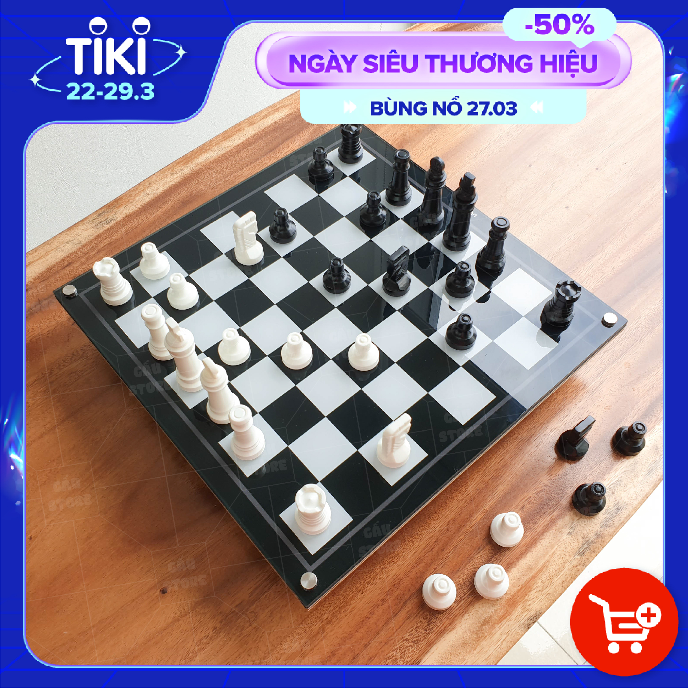 Bộ Cờ Vua Bàn Vuông B Square Chess Made in Vietnam, Đồ Chơi Trẻ Em (Handmade)