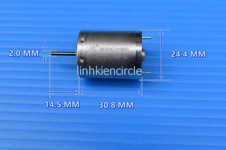 Motor 370 chạy êm 12V - 24V tốc độ chậm 3000 - 6000RPM hàng mới 100% - LK0390