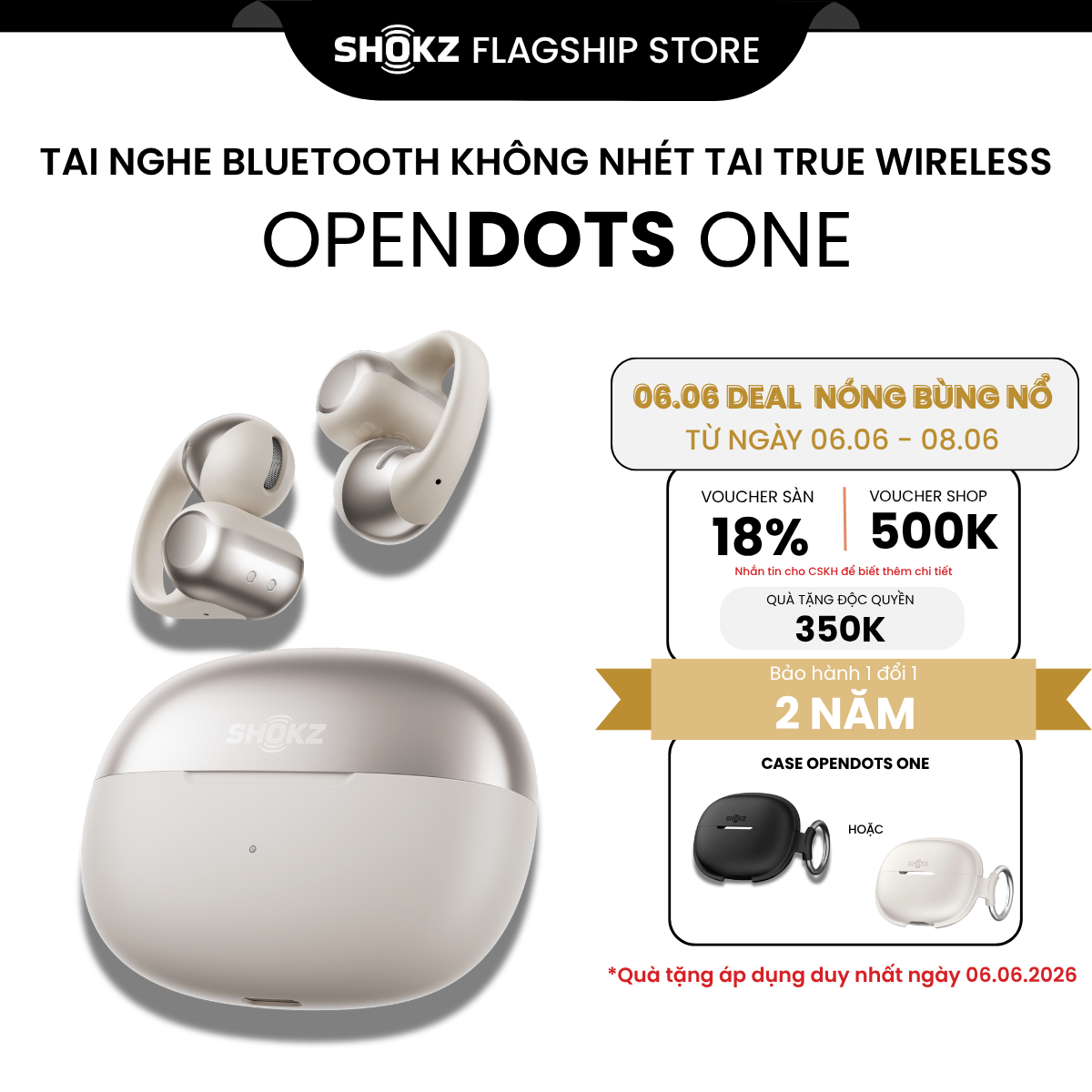 [MỚI] - Tai Nghe không nhét tai True Wireless OpenDots One E310 - Bảo Hành 2 Năm - Hàng Chính Hãng