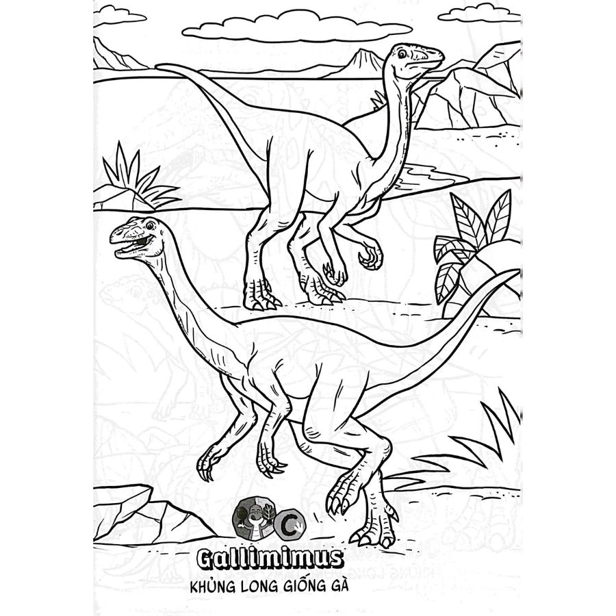 Sách Bé học - bé chơi - Tô màu vương quốc khủng long