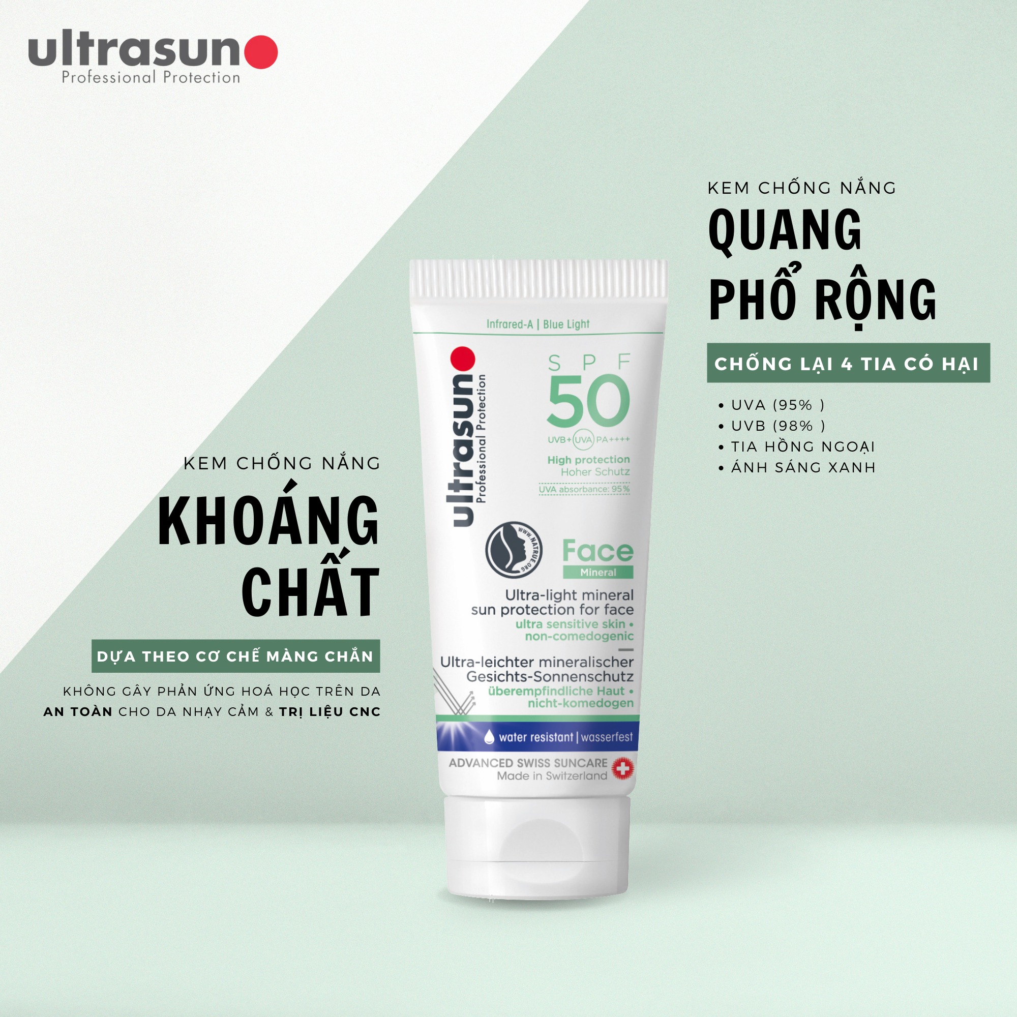 Kem Chống Nắng 4 Tác Động Chống Lại 4 Tia Ultrasun Face Anti Age &amp; Anti - Pigmentation SPF 50+ 40ml