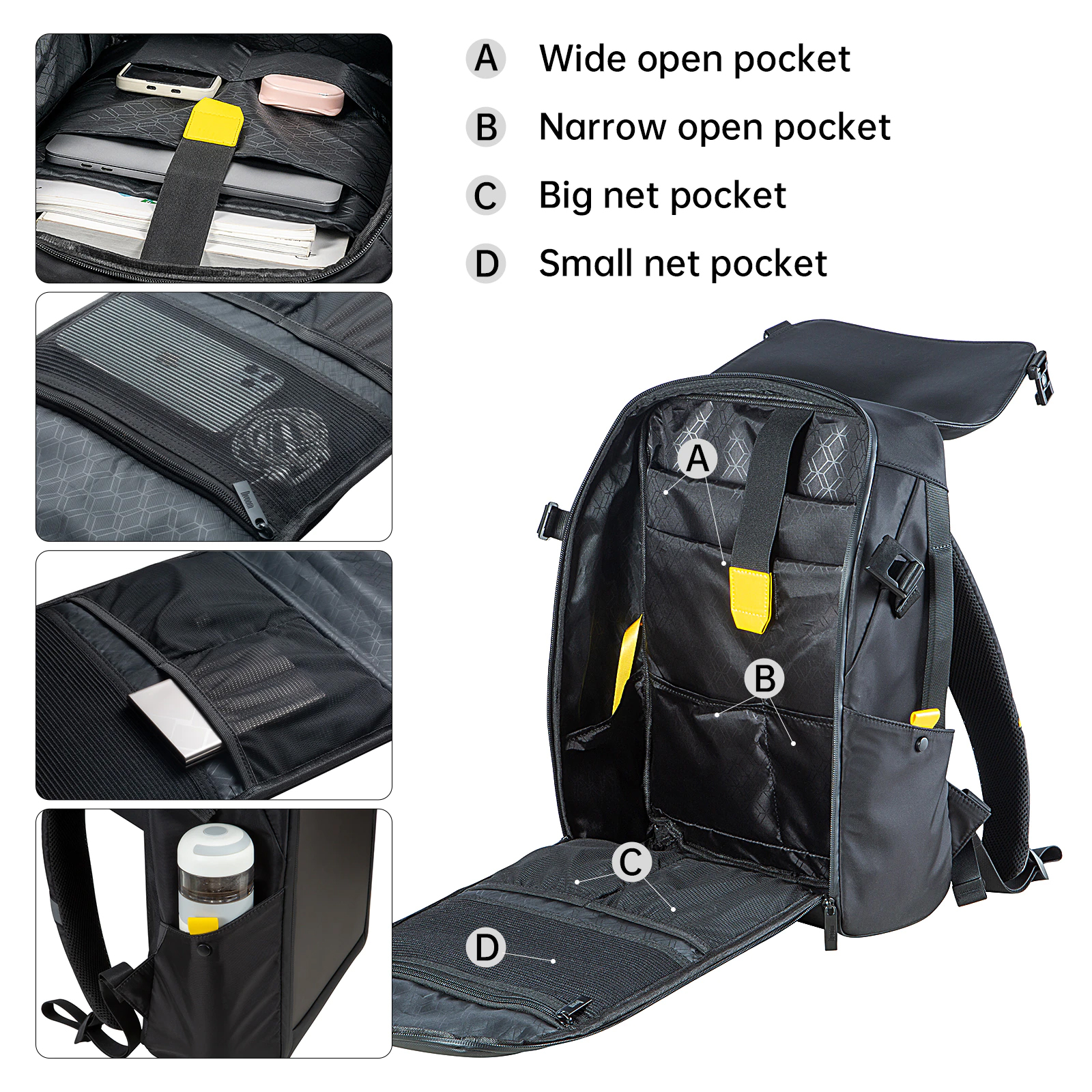 Balo đèn Led, Divoom Pixoo Backpack M, Ba lô Laptop 15inch, màn hình led, chống thấm