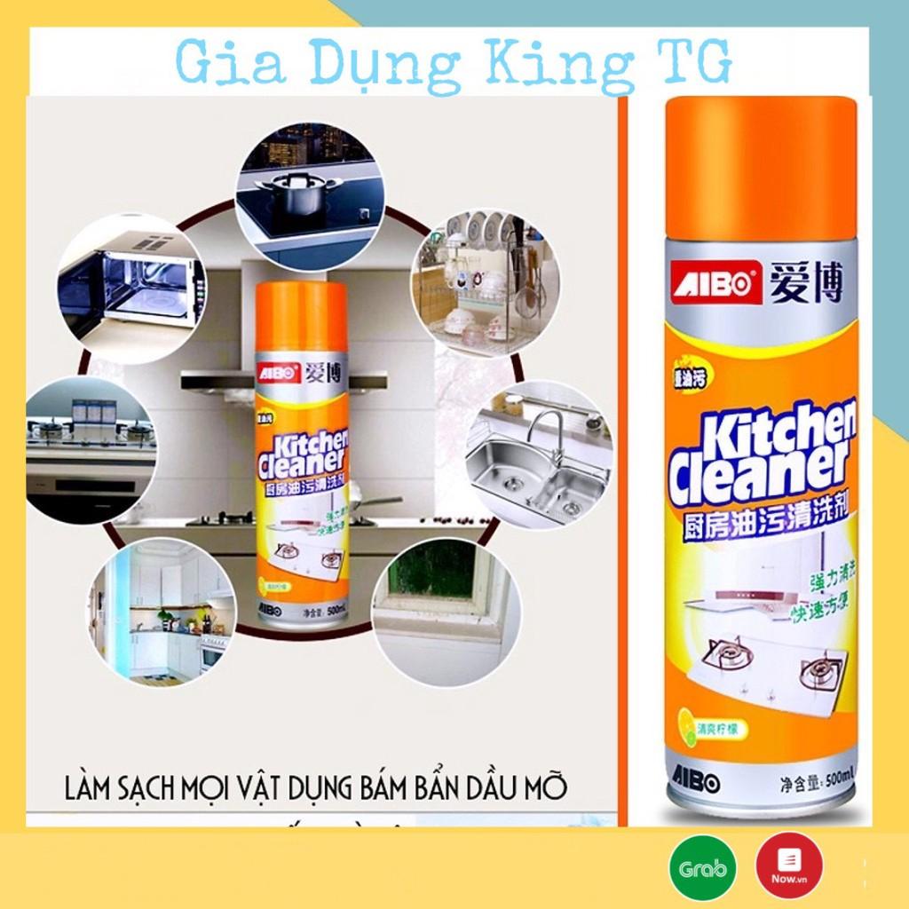 Bình xịt bọt tuyết tẩy rửa siêu sạch mầu cam kitchen cleaner nhà bếp - King