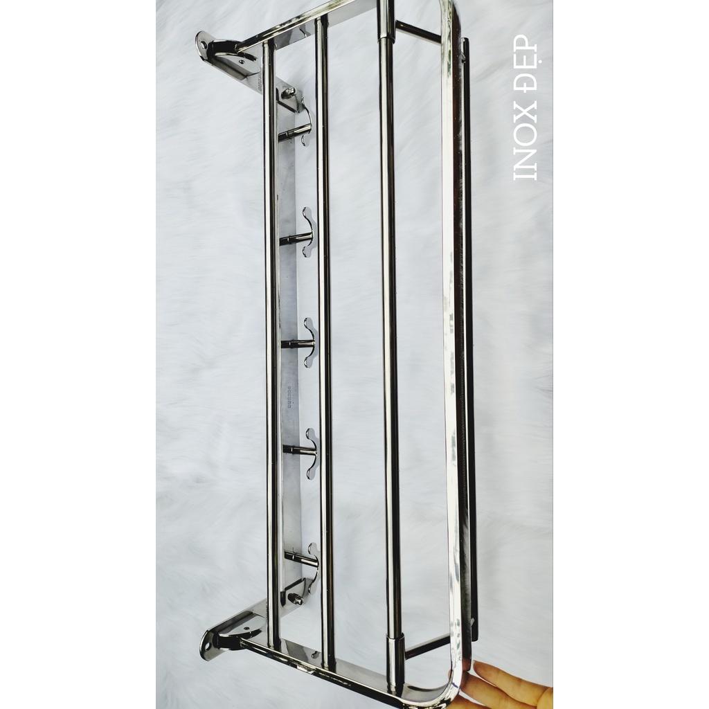 Giàn vắt khăn phòng tắm inox 304 cao cấp , Vắt khăn giàn chân đặc chắc chắn thiết kế đánh bóng sang trọng