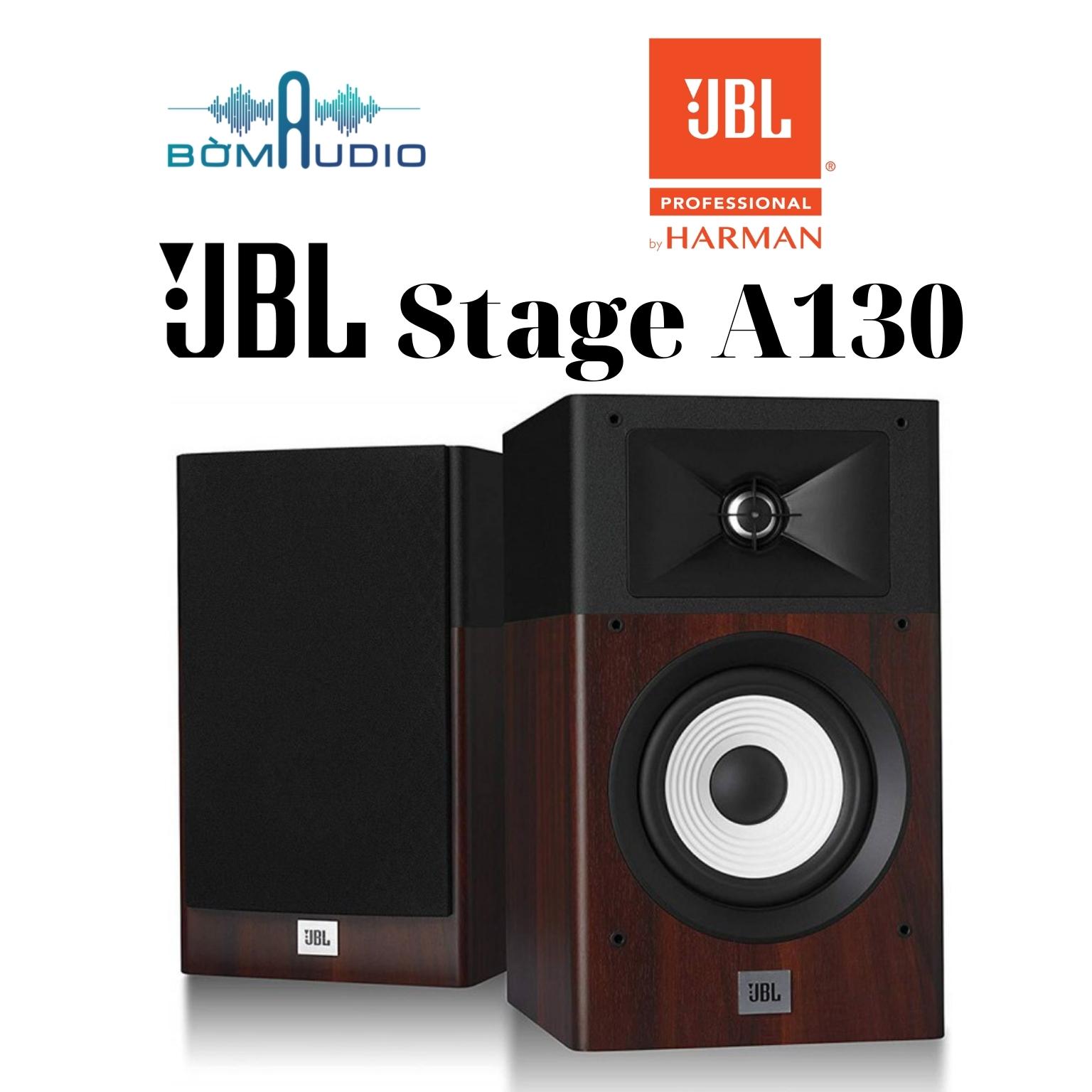 JBL STAGE A130 | Loa Bookshelf Xem Phim Nghe Nhạc Cực Hay Của JBL_USA | Treb Nhôm Sáng 25mm Thiết Kế Họng Kèn Hướng Sóng Độc Đáo - Loa Mid/Bass Polycellulose 13,5cm - Công Suất 125W - Độ Nhạy Cao 86dB | Hàng Chính Hãng _ Mới 100%