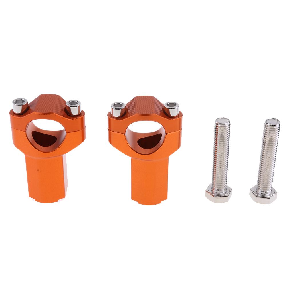 Orange CNC Handlebar Risers Bar Mount Clamp for 125-530 2000-2016