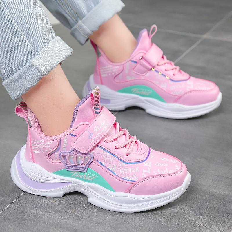 Trẻ Em Chạy Bộ Thời Trang Bé Trai Ngọt Bé Gái Dễ Thương Giày Thể Thao Ngoài Trời Phẳng Giày Thể Thao Học Sinh Thường Ngày Trẻ Em Mùa Đông Giày Color: Red Shoe Size: 32