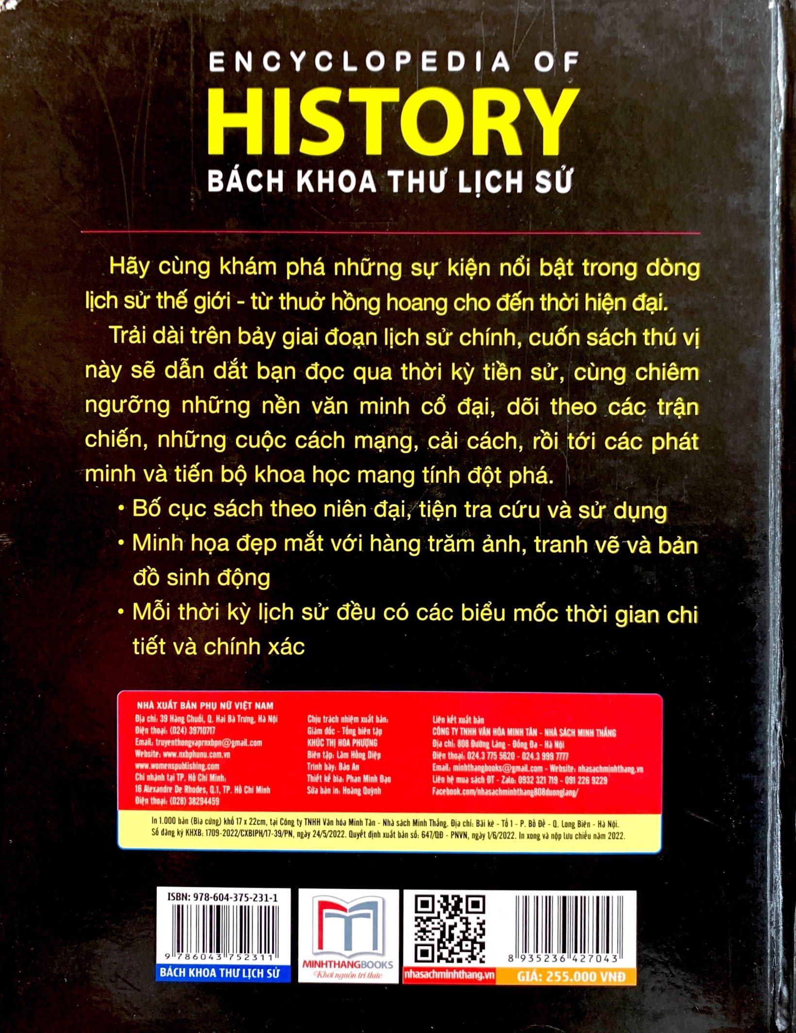 Bách Khoa Thư Lịch Sử - Từ Tiền Sử Đến Thời Đại - Bìa Cứng (Tái Bản)