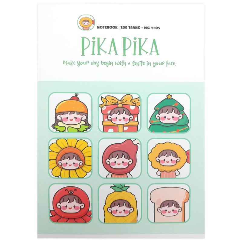 Tập Sinh Viên Pika Pika - Kẻ Ngang - 200 Trang 70gsm - Hải Tiến 4405 (Mẫu Bìa Giao Ngẫu Nhiên)