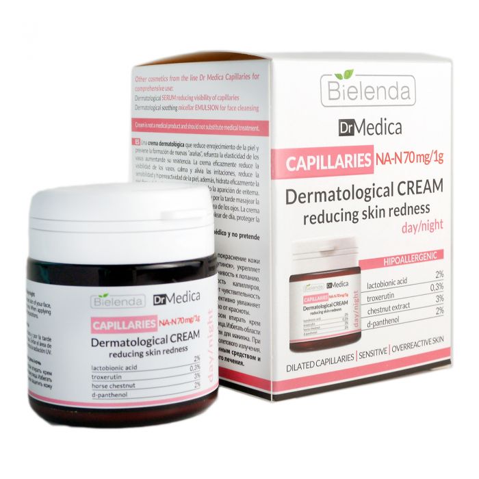 Kem dưỡng phục hồi Bielenda Dr Medica Capillaries Dermatological Face Cream Reducing Skin Redness