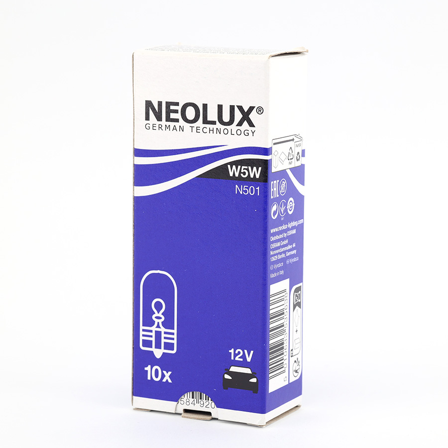 Combo 10 Bóng Đèn Chân Ghim T10 T15 T20 OSRAM NEOLUX Lắp Đèn Demi, Bóng Soi Biển Số Xe Ô Tô Xe Máy - Nhập Khẩu Chính Hãng