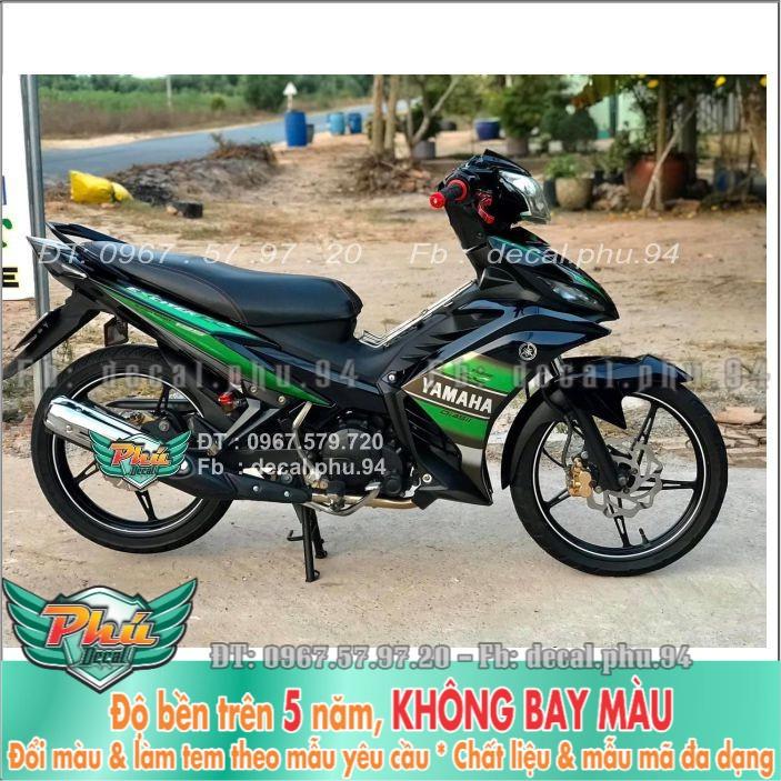 Tem rời Exciter 135 Lc xanh lá đen  -1