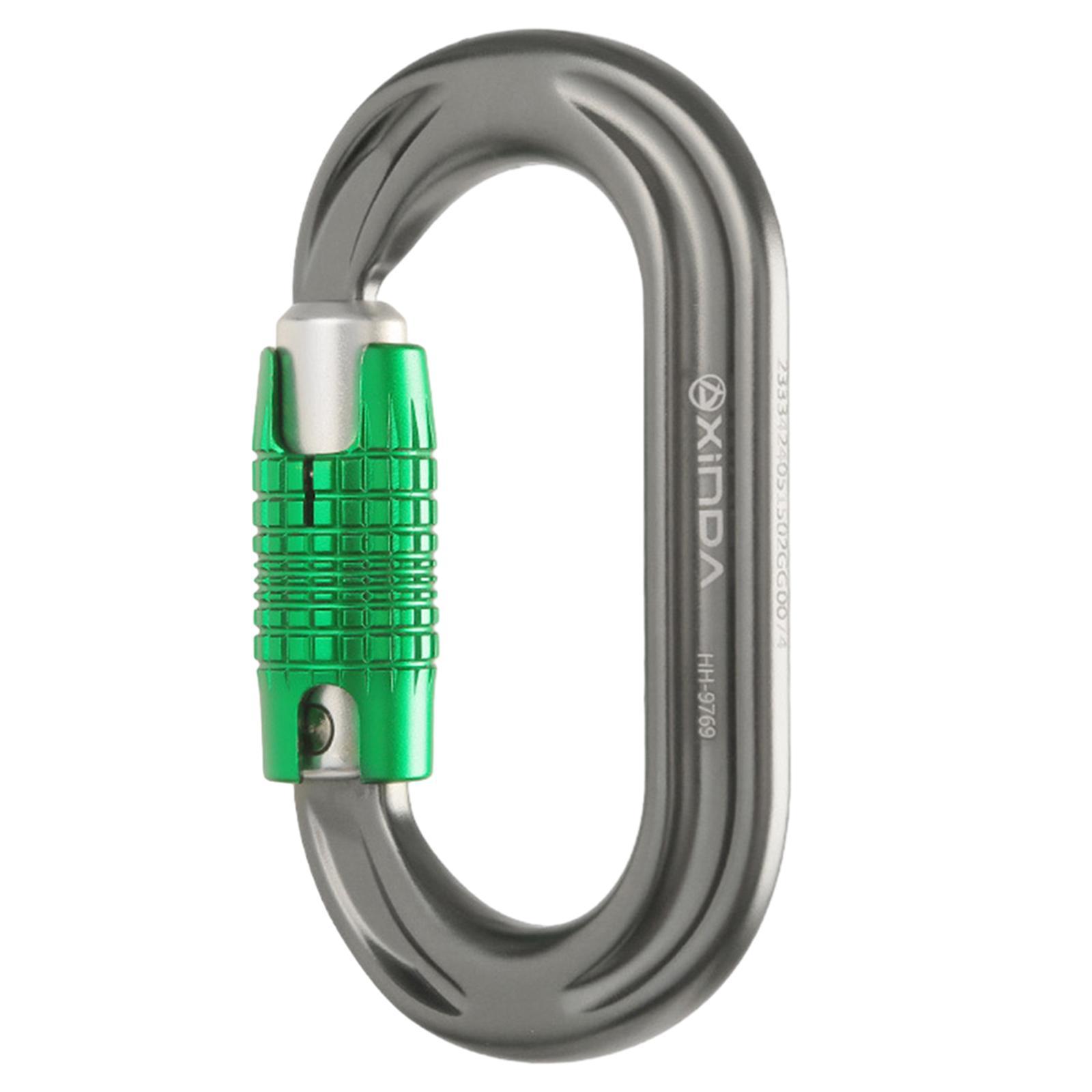 Auto Locking Carabiner Heavy Duty Carabiner 24kN Screw Lock Hanging Hook Buckle O Shape Carabiner Clip for Mountaineer, Yoga