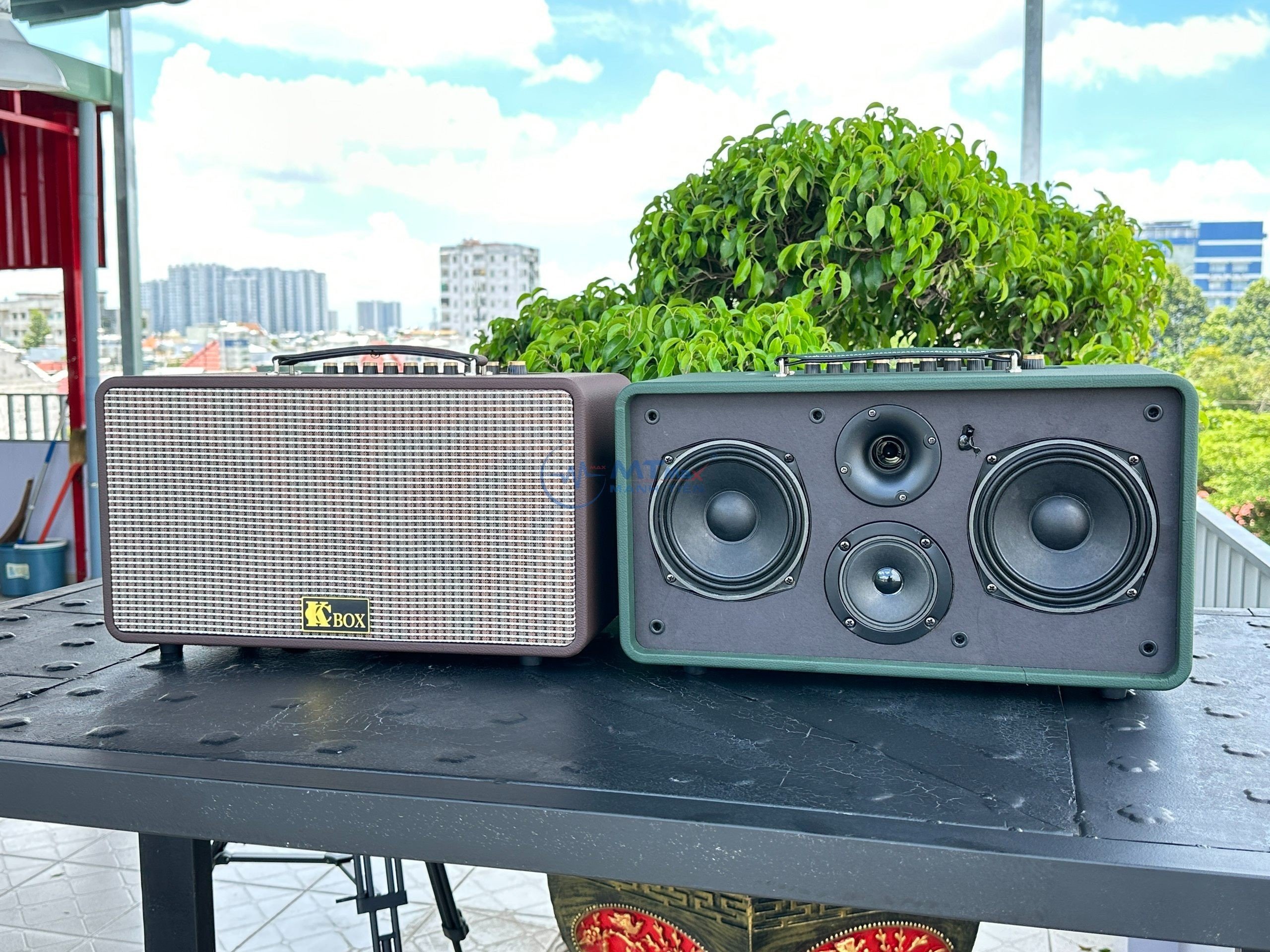KCBox KC260Pro - Loa Xách Tay Karaoke Cao Cấp Giá Tốt Nhất 2023, Bass Boost, Bluetooth 6.0, Tặng Kèm Micro Không Dây Hàng chính hãng