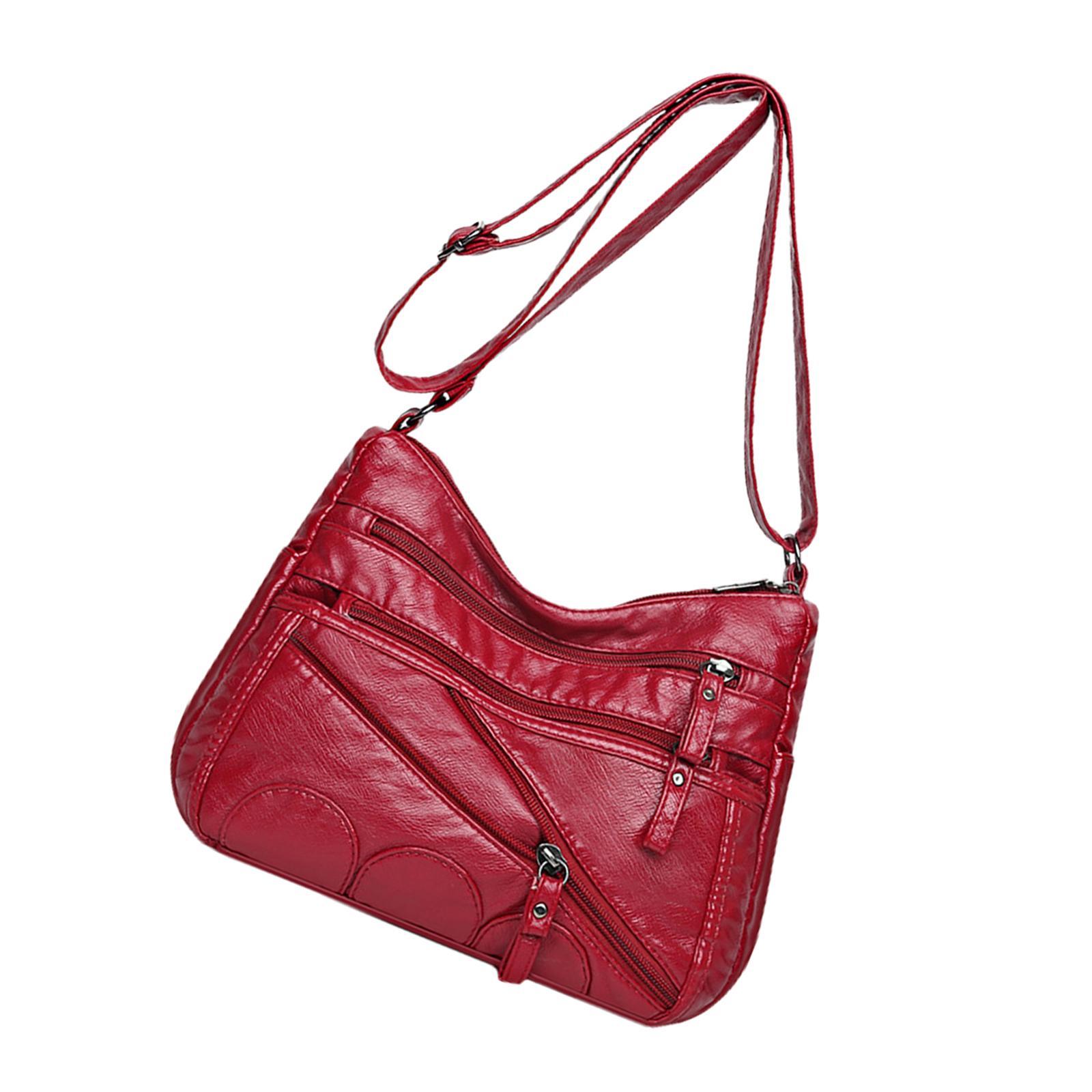 Fashion PU Shoulder Bag Large Capacity Adjustable Shoulder Strap for Casual