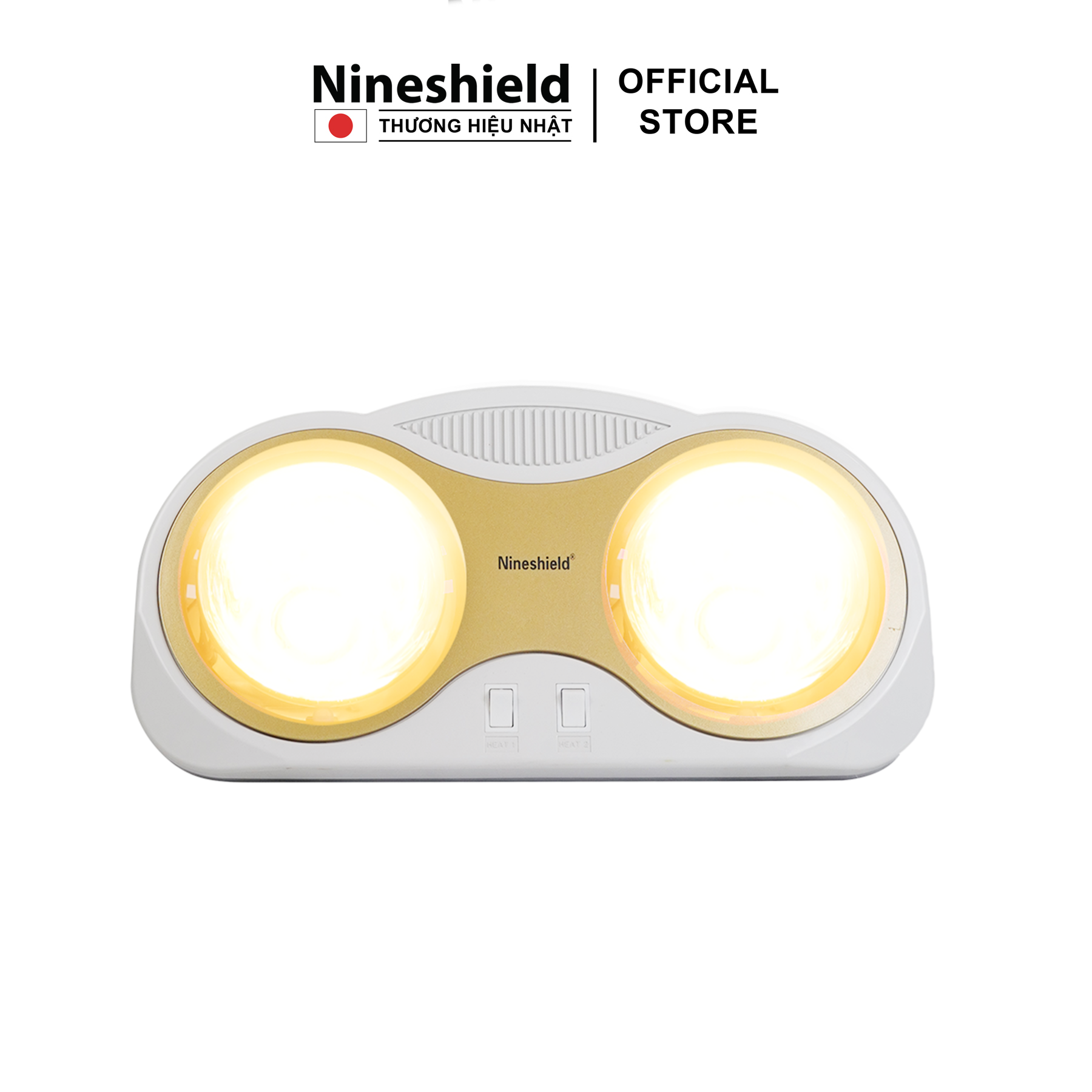 Hình ảnh Đèn sưởi nhà tắm 2 bóng hàng chính hãng Nineshield NS032B