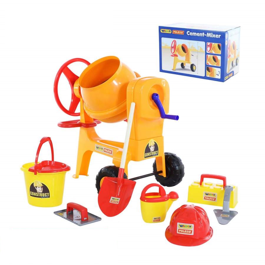 Bộ đồ chơi dụng cụ xây dựng Số 7 và máy trộn xi măng - Wader Toys