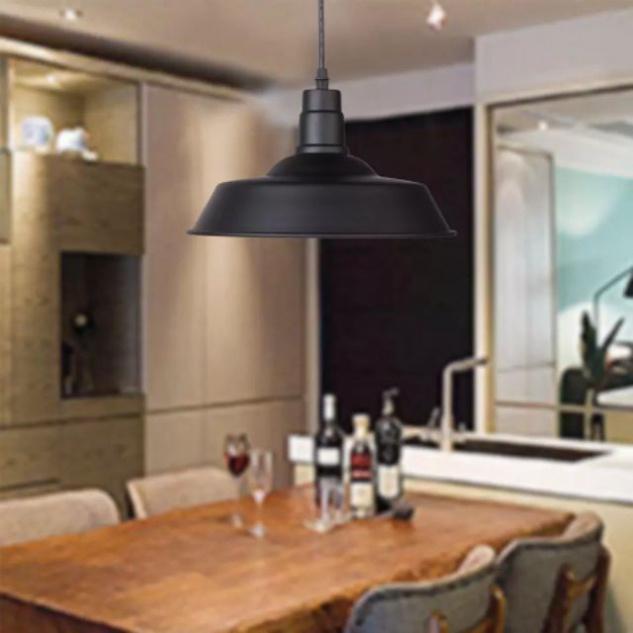 Đèn thả sắt sơn tĩnh điện đẹp chao đại phi 350 HL 6657-350