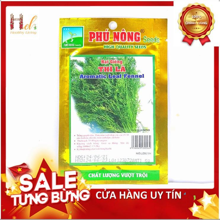 Hạt Giống Thì Là Dễ Trồng, Sớm Thu Hoạch- Phú Nông - Gói 5 gram - Trồng Rau Xanh Rau Sạch Bằng Đất Sạch, Mùn Dừa, Phân Hữu Cơ