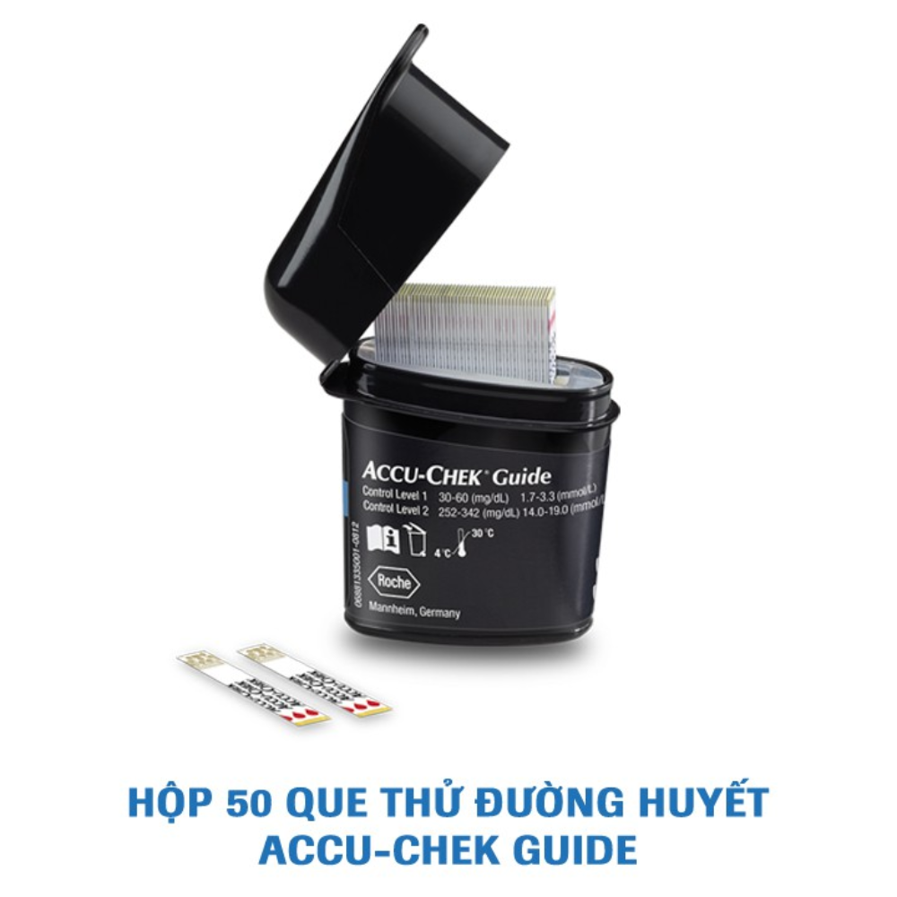 [Chính hãng, sx tại Mỹ] Combo Que thử đường huyết ACCU CHECK GUIDE, NK chính hãng, Tem niêm phong, nhãn phụ TV