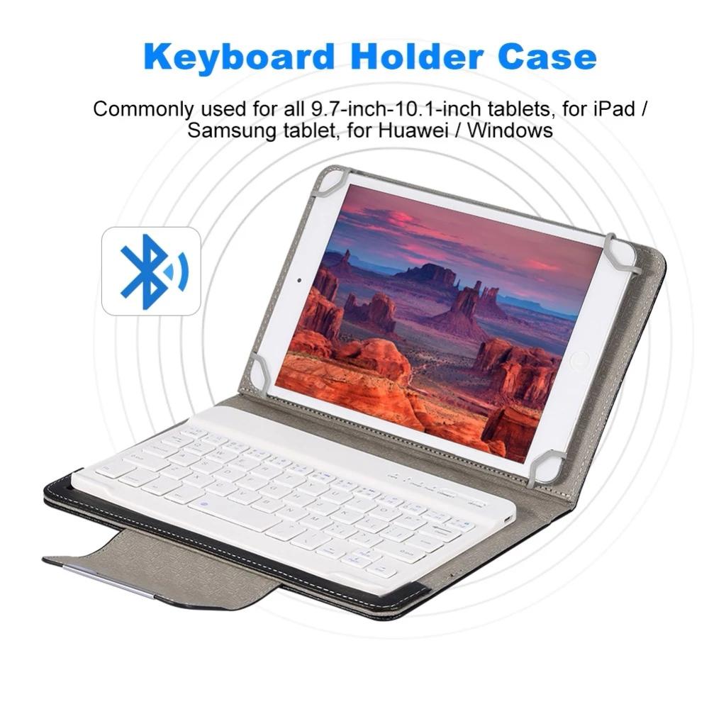 Universal Wireless Bluetooth Keyboard for Tablet PU Leather Case Stand Cover For Pad 7 8 Inch 9 10 Inch for IOS Android Windows