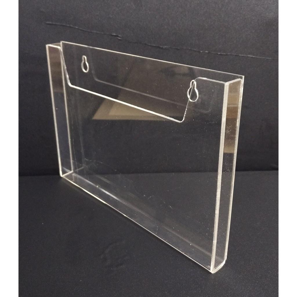 Acrylic Kệ checklist đựng tờ rơi treo tường mica, tặng kèm 2 miếng dán tường ,Acrylic