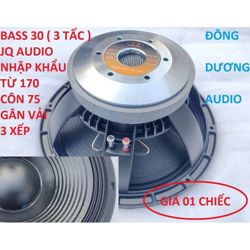 LOA BASS 30 JQ AUDIO TỪ 170 COIL  76MM GÂN VẢI MÀNG CHỐNG THẤM - BASS CĂNG TIẾNG SÁNG - HÀNG NHẬP KHẨU