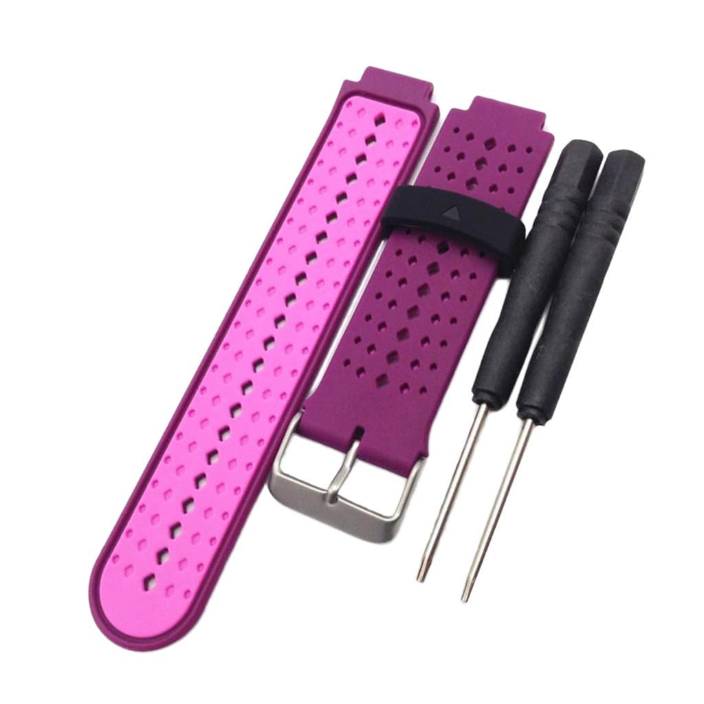 Replacement Silicone Bands With 2PCS Pin Removal Tools For Garmin Forerunner 220/230/235/620/630