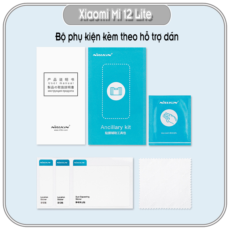 Kính cường lực cho Xiaomi 12 Lite 5G - NE, trong suốt Nillkin H+ Pro - Hàng nhập khẩu