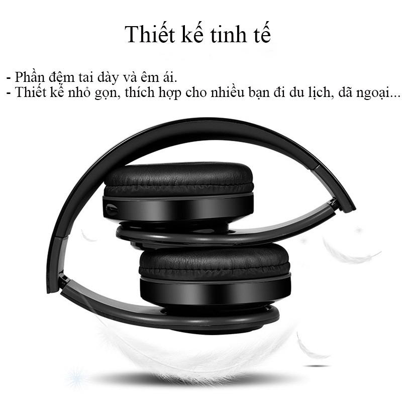 Tai nghe Bluetooth️️Tai nghe chup tai hỗ trợ thẻ nhớ, pass mạnh - Tai nghe không dây B3.9 Tai nghe thế hệ mới