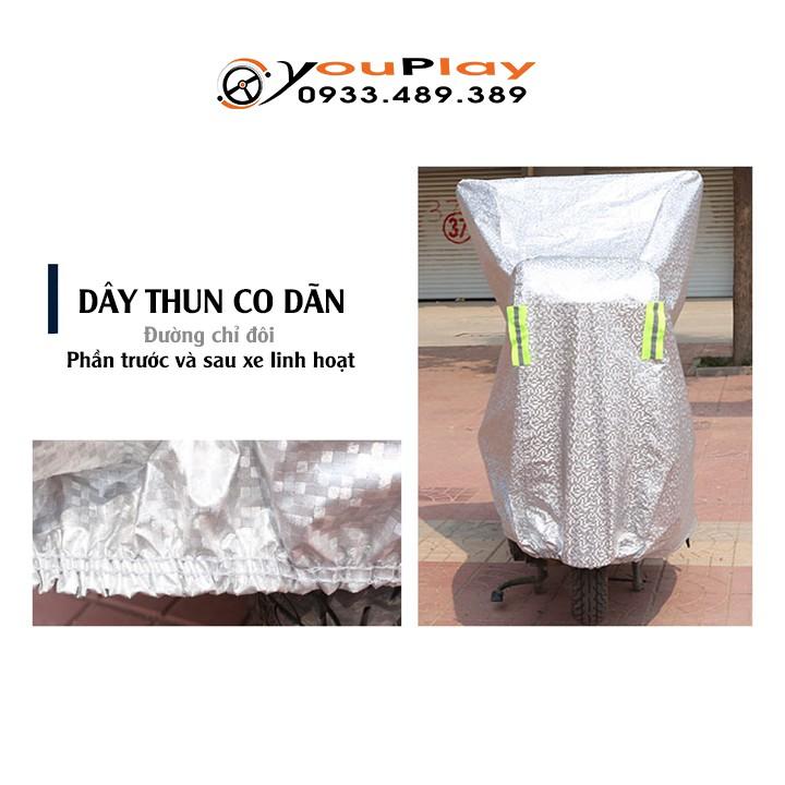 Bạt phủ xe máy chống mưa nắng, bụi bẩn, vải dù pha nilon chống thấm tuyệt đối, áo trùm cả xe