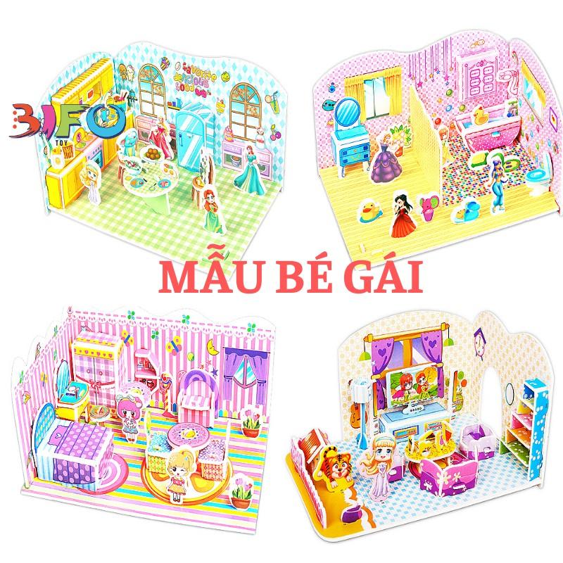 Đồ chơi lắp ghép mô hình giấy thông minh Ngôi nhà mơ ước
