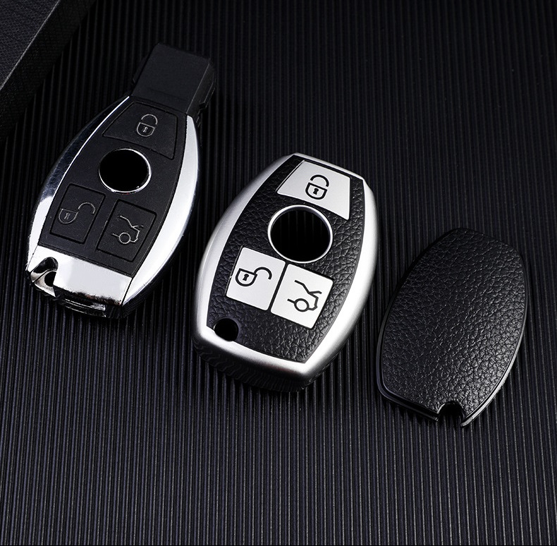 Ốp, bọc TPU Cao cấp bảo vệ chìa khóa cho xe Mercedes-Benz GLC-Class 2018, E-Class 2018, C-Class 2018