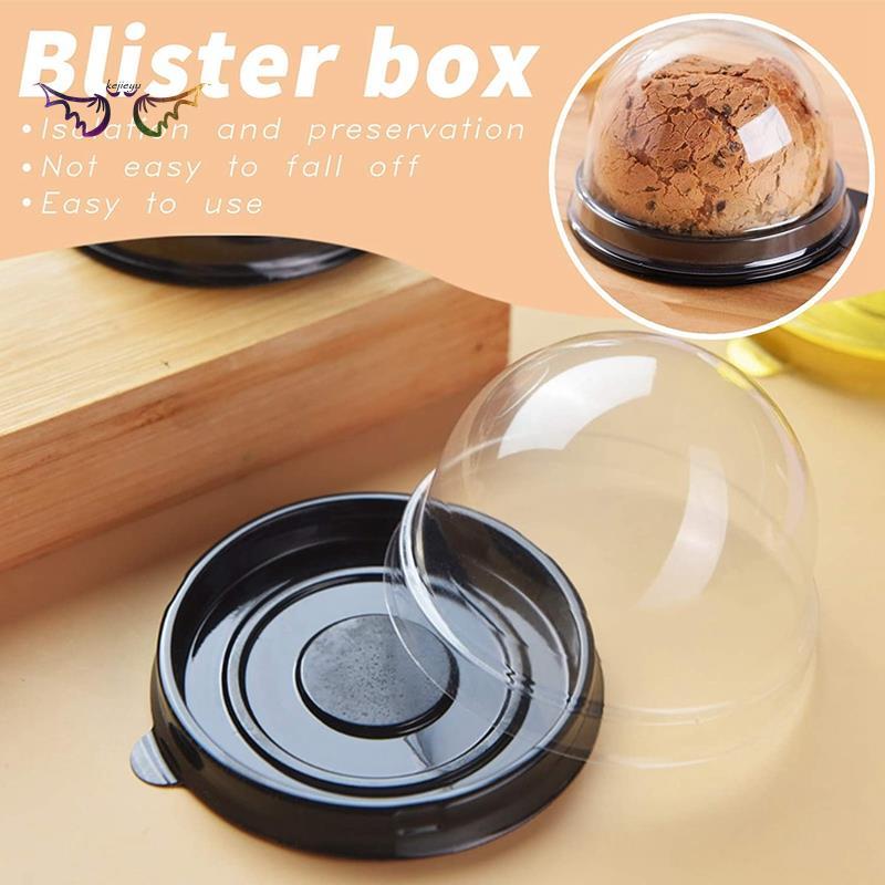 50PC Muffin Cupcake Container,Disposable Mooncake Boxes Dome Egg Yolk Crisp Packing Box Wedding Birthday Gifts Supplies