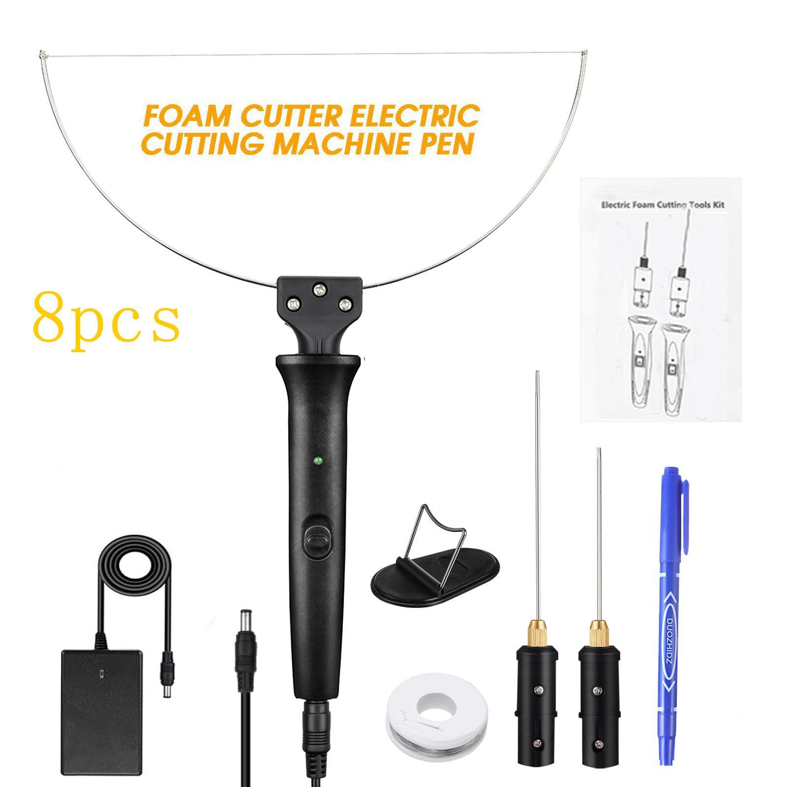 8 Pieces Set Electric Foam Cutter Pen Cutter kit Wire Foam Cutter
