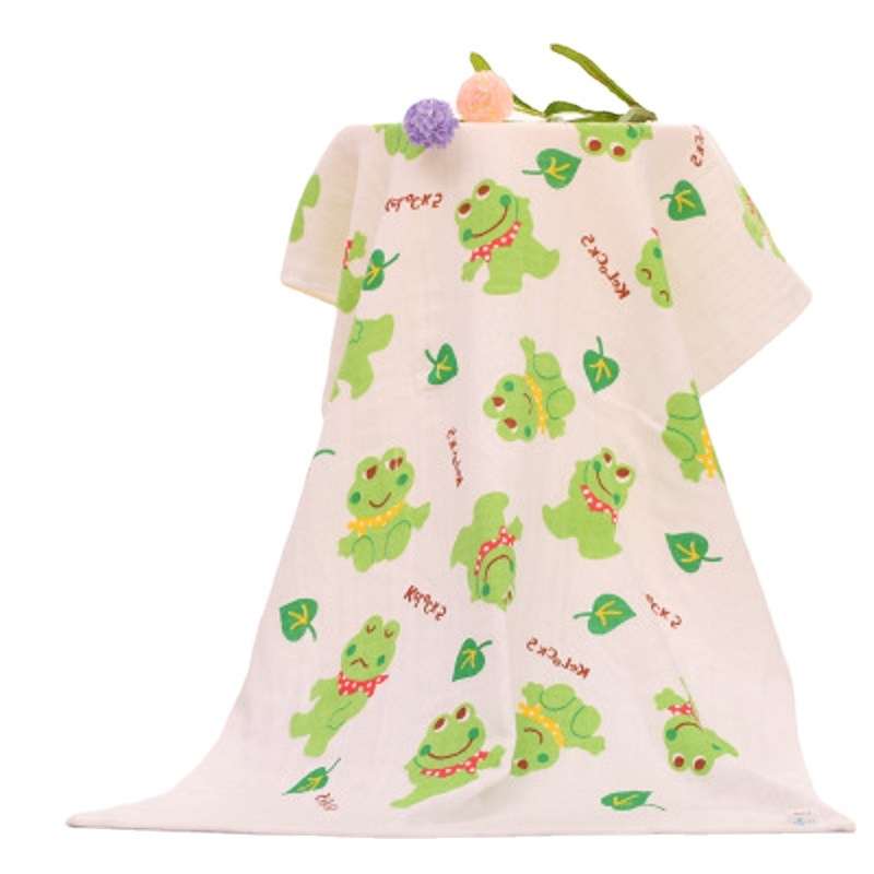 Khăn tắm cotton cho bé hoạt hình khăn tắm lớn 60 * 120 trẻ em khăn tổ ong trẻ em hai lớp gạc mật độ cao TBB93