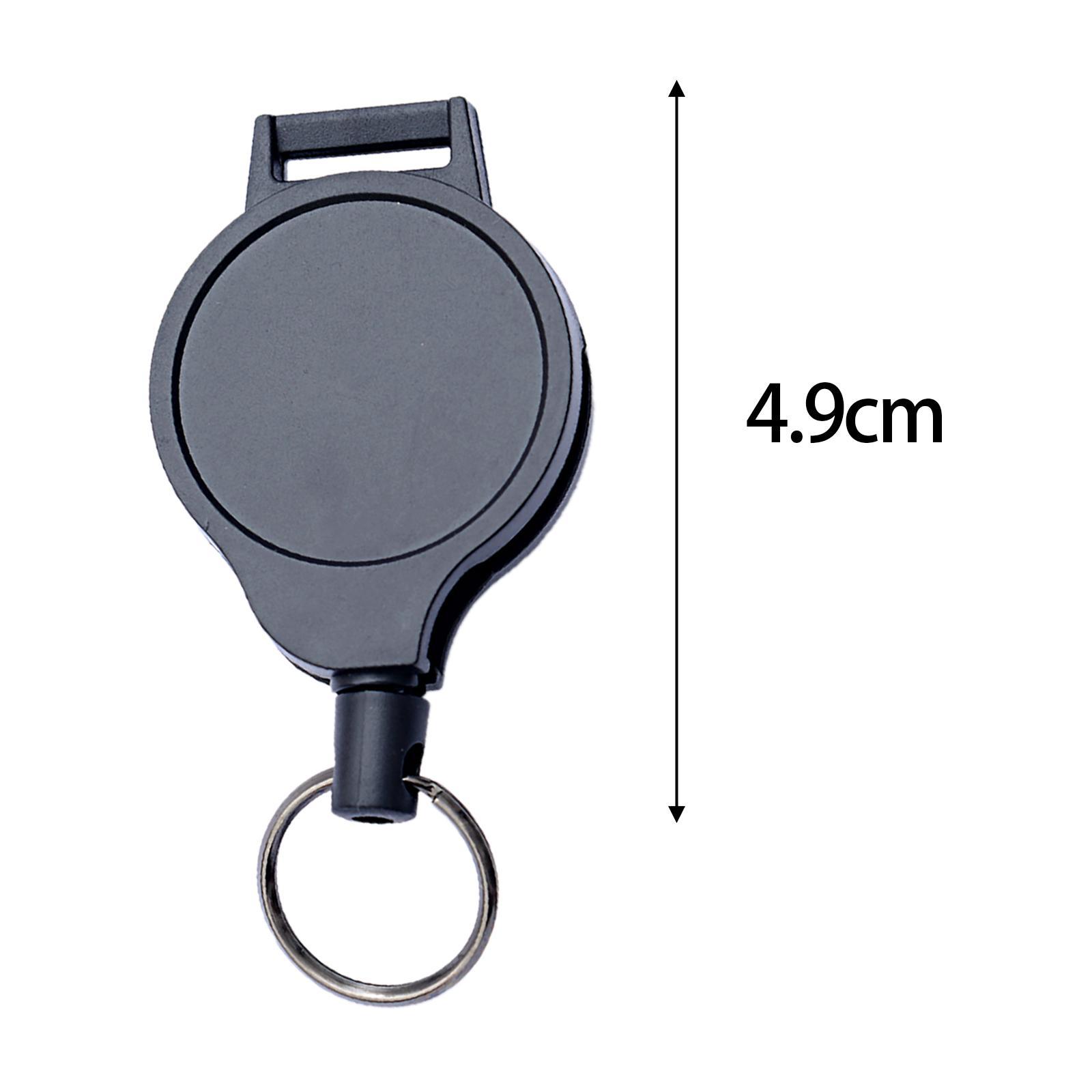Heavy Duty Retractable Keychain Key Holder Durable Portable Retractable Reel Waist Key Chain Buckle for Outdoor Fishing